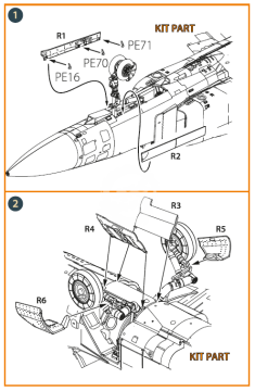 PREORDER - MiG-23 undercarriage covers  for CP kits Clear Prop Cpa72096 skala 1/72