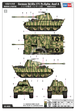 NA ZAMÓWIENIE - German Sd.Kfz.171 PzKpfw Ausf A Hobby Boss 84830 skala 1/48