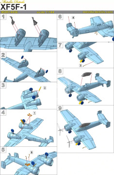 Grumman XF5F-1 Skyrocket -  Metallic Details MDR14456 skala 1/144