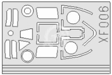Typhoon Mk.Ib Door Canopy for Hasegawa, Eduard - Eduard XF006 skala 1/48