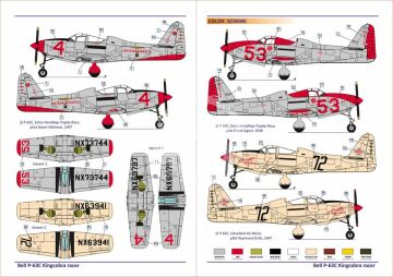 Model plastikowy Bell P-63C Kingcobra Racer, Dora Wings DW48007 skala 1/48