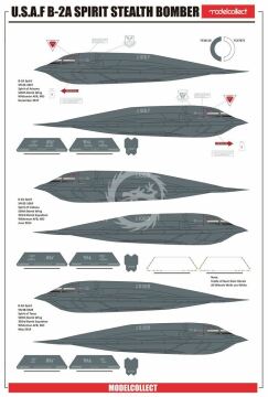 U.S.A.F. B-2A Spirit Stealth Bomber With MOP GBU-57 Modelcollect UA72206 skala 1/72