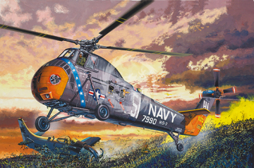 American H-34 Helicopter – Navy Rescue Trumpeter 02882 skala 1/48