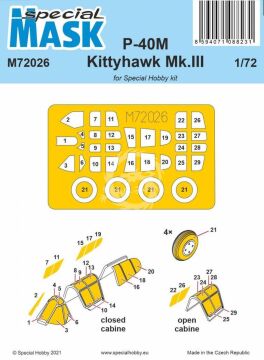 Maski do P-40M Warhawk/Kittyhawk Mk.III MASK Special Hobby M72026 skala 1/72