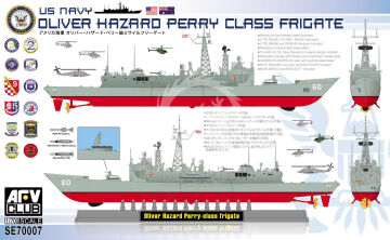 PREORDER - US Navy Oliver Hazard Perry Class Frigate AFV Club AFV-SE70007 skala 1/700