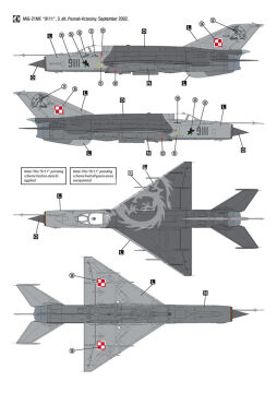 MiG-21MF Polish Air Force - Hobby 2000 H2K32019 skala 1/32