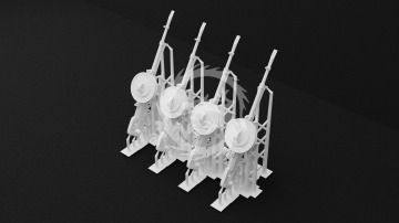 NA ZAMÓWIENIE - Vickers K Aircraft Machine Gun – 3D Printed - Metallic Details MDR3270 skala 1/32