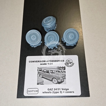 Gaz 24/31 volga wheels (type 3) + covers spiderweb - Start43 St130 skala 1/24
