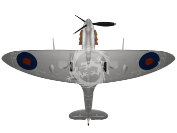 MDR14469 Metallic Details Model samolotu Supermarine Spitfire Mk.Vb w skali 1/144, drukowany w 3D