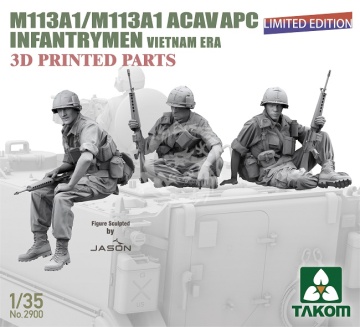 Przedsprzedaż - M113A1/M113A1 ACAV APC INFANTRYMEN VIETNAM ERA 3D PRINTED PARTS - Takom 2900 skala 1:35