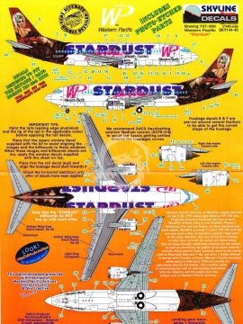 Kalkomania i blaszka do Boeing 737 Western Pacific Airlines 