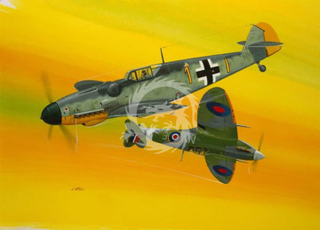 Zestaw Messerschmitt Bf109G-10 i Spitfire Mk.V Revell 03710 skala 1/72