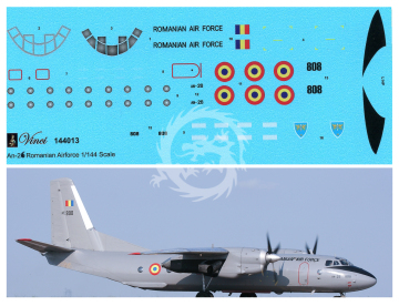 An-26 Romanian Air Force - Vinci 144013 skala 1/144