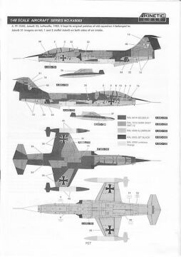 Model plastikowy Lockheed TF-104G Starfighter Kinetic K48089 skala 1/48