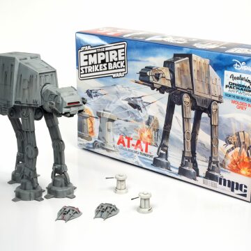 PROMOCYJNA CENA - AT-AT + snowspeedery i działka MPC 950 skala 1/100 Star Wars The Empire Strikes Back