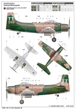 A-1J AD-7 Skyraider Trumpeter 02254 skala 1/32