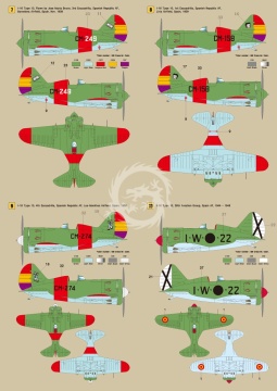 Polikarpov I-16 Part 1 Type 10 Academy, ARK Model, Eduard - Wolfpack WD48006 skala 1/48
