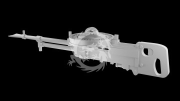 Vickers K Aircraft Machine Gun – 3D Printed - Metallic Details MDR3270 skala 1/32