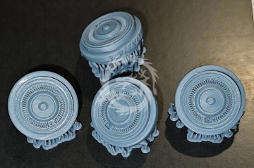 Gaz 24/31 volga wheels (type 3) + covers spiderweb - Start43 St130 skala 1/24