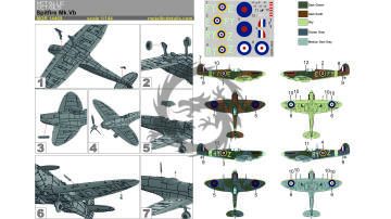 MDR14469 Metallic Details Model samolotu Supermarine Spitfire Mk.Vb w skali 1/144, drukowany w 3D