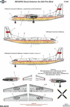 RG-А018 An-24A Fire Bird for A-model and Eastern Express 1/144