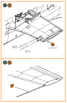 Zestaw XA2D-1, A2D Skyshark Pitot Tubes and guns, Clear Prop Models, CPA48006, skala 1/48