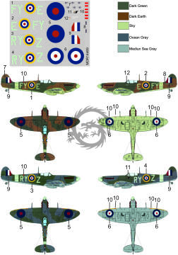 MDR14469 Metallic Details Model samolotu Supermarine Spitfire Mk.Vb w skali 1/144, drukowany w 3D