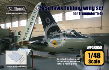 Zestaw konwersji Hawker Sea Hawk Folding wing set (for Trumpeter 1/48), Wolfpack WP48058 skala 1/48