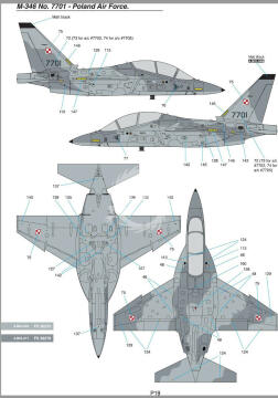 Model plastikowy Alenia M-346 Advanced Fighter Trainer Kinetic K48063 skala 1/48