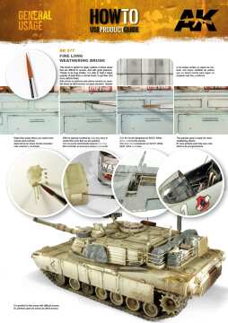 Pędzel - FINE LONG WEATHERING BRUSH AK Interactive AK577