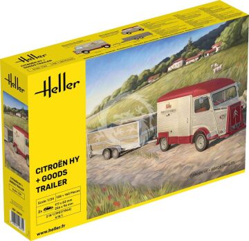 PRZEDSPRZEDAŻ - Citroen HY + Goods Trailer Heller 50331  skala 1/24