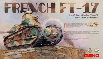 French FT-17 Light Tank (Riveted Turret) Meng Model  TS-011 skala 1/35