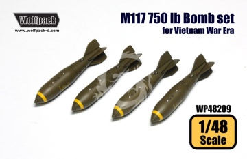 M117 750 lb Bomb Set for Vietnam War Era -  Wolfpack WP48209 skala 1/48