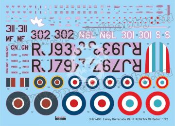 Fairey Barracuda Mk.III 'ASV Mk.XI Radar' Special Hobby SH72408 skala  1/72