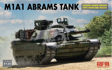NA ZAMÓWIENIE - M1A1 ABRAMS TANK Ukraine Update Version with Workable Tracks Rye Field Model RM-5120 skala 1/35