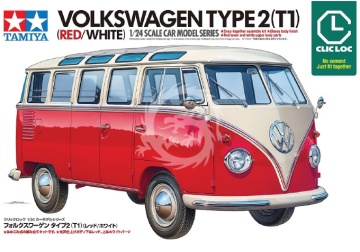 Przedsprzedaż - Volkswagen Type 2 (T1) (Red/White) - Tamiya 28101 skala 1:24
