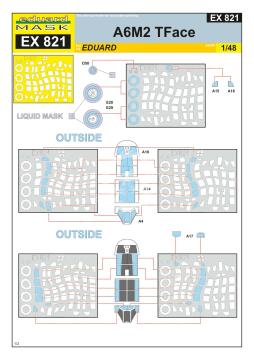 Arkusz z maskami A6M2 TFace EDUARD Eduard EX821 skala 1/48