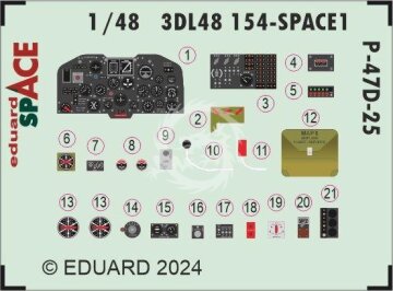  P-47D-25 SPACE Eduard 3DL48154 skala 1/48 
