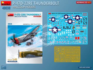 P-47D-22-RE Thunderbolt. Malcolm Hoods. Advanced Kit - MiniArt 48038 skala 1:48