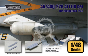 AN/ASQ-228 ATFLIR Pod Set for Hasegawa, Eduard  for F-18  Wolfpack WP48041 skala 1/48