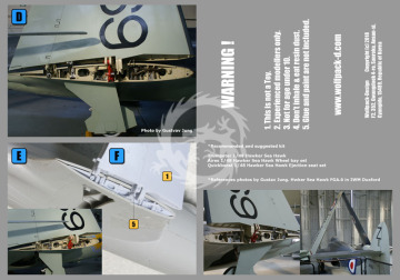 Zestaw konwersji Hawker Sea Hawk Folding wing set (for Trumpeter 1/48), Wolfpack WP48058 skala 1/48
