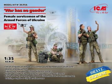 PREORDER - 'War has no gender'. Female servicemen of the Armed Forces of Ukraine (100% new molds) ICM 35755 skala 1/35