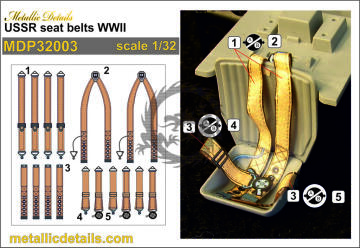 USSR seat belts WWII - Metallic Details MDP32003 skala 1/32