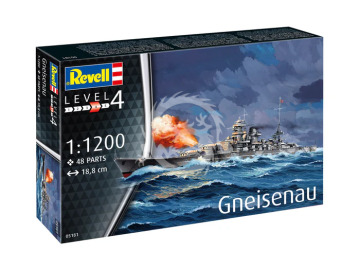 Starter Kit Battleship Gneisenau - Revell 75181 skala 1/1200