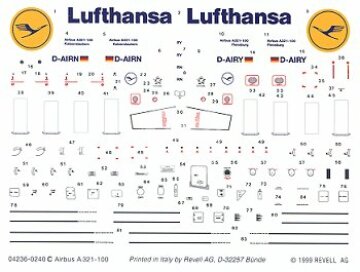 Airbus A321 Lufthansa Revell 04236 skala 1/144