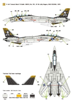 F-14A Tomcat Part.3 - VF-84 'Jolly Rogers' for Academy - Wolfpack  WD72012 skala 1/72
