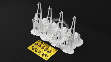 NA ZAMÓWIENIE - Vickers F Aircraft Machine Gun – 3D Printed - Metallic Details MDR72152  skala 1/72