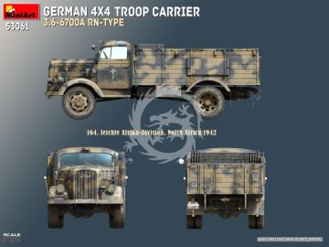 German 4x4 Troop Carrier 3.6-6700A Rn-Type - MiniArt 53061 skala 1:35