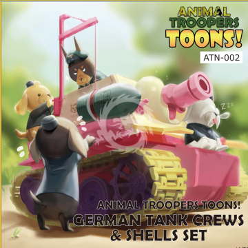 Psia załoga + pociski - German tank crews & shells set Animal Trooper Toons! Torifactory ATN-002 Skala EGG lub 1/35