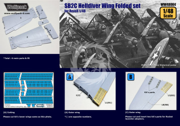 Zestaw dodatków SB2C Helldiver Wing Folded set (for Revell 1/48), Wolfpack WW48004 skala 1/48